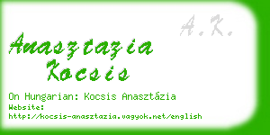 anasztazia kocsis business card