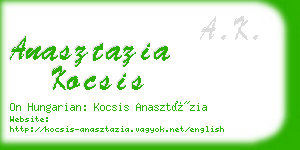 anasztazia kocsis business card